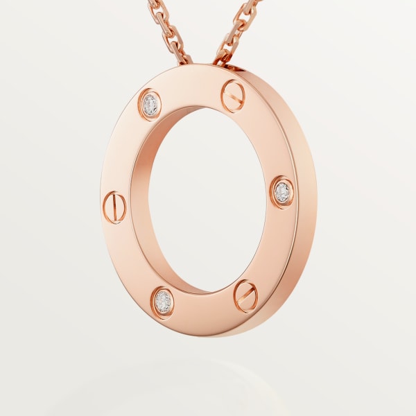 Colgante Love, 3 diamantes Oro rosa, diamantes